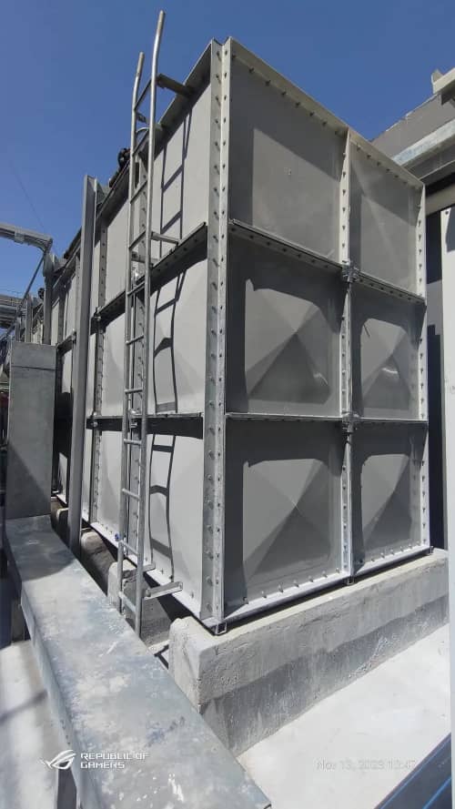 GRP/FRP Water Storage Tank Installation 11