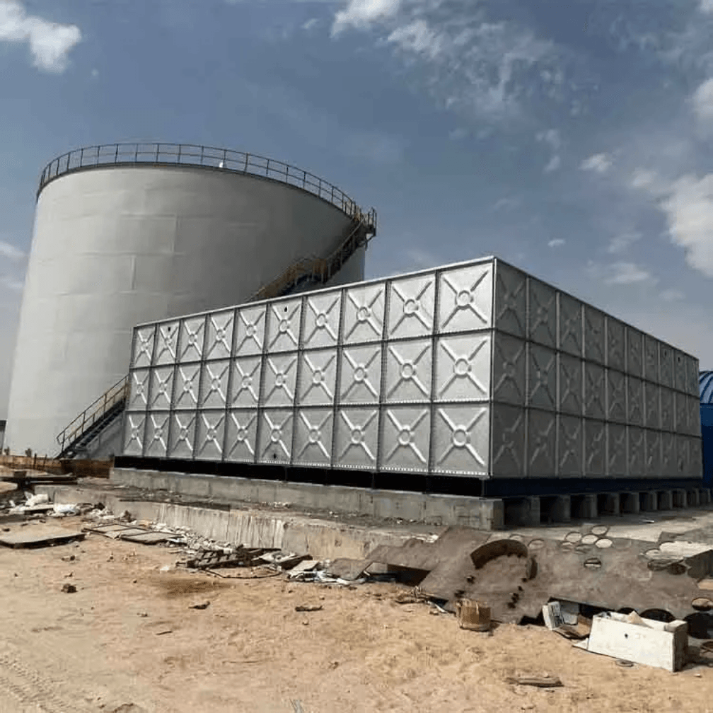 Pressed Steel Water Storage Tank Installation 1